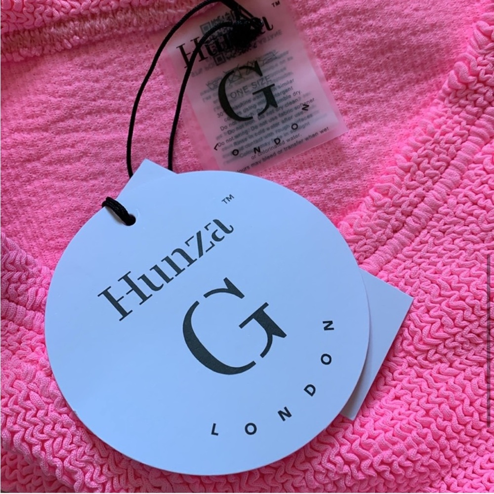 NWT Hunza g Juno twisted bikini set in bubblegum one size - Picture 7 of 8